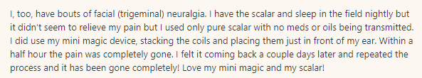 Relief from Trigeminal Neuralgia with Spooky2 Scalar
